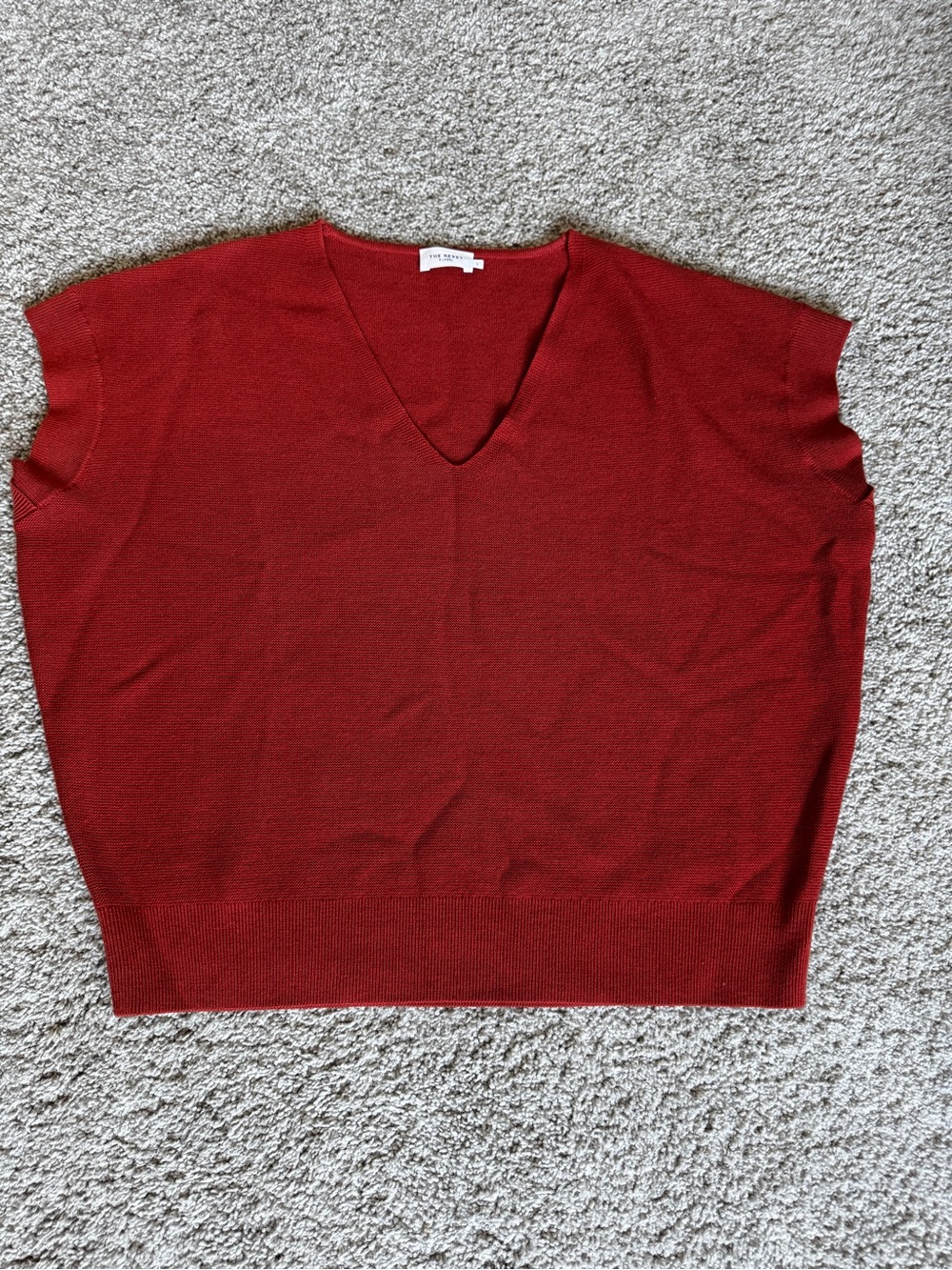 The Reset Women's Deep Orange V-Neck Sweater